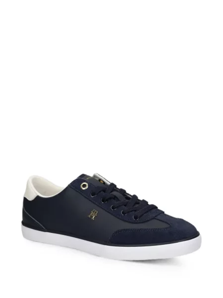 Szarvasbőr sneaker Tommy Hilfiger autogrammal kék