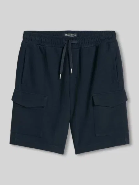Szorty cargo o kroju regular fit z czystej bawełny Marc O'polo granatowe