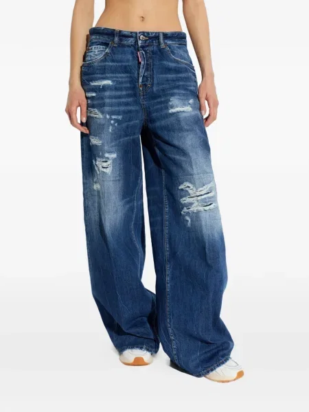 Blugi Dsquared2 zdrențuiți albastru