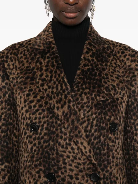 Palton Eraldo cu imagine cu model leopard maro