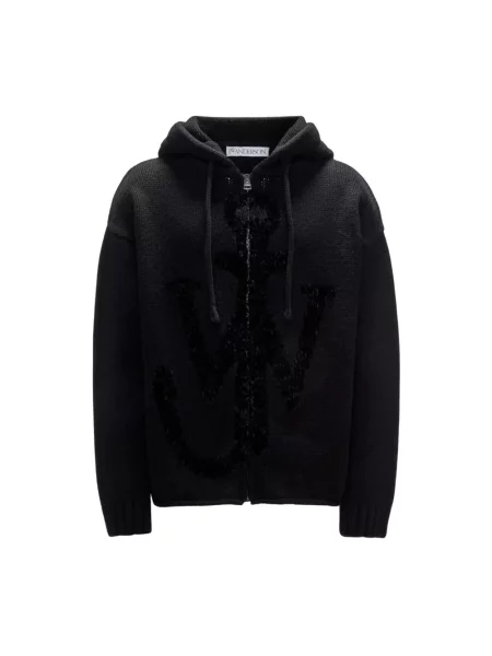 Bluza z kapturem Jw Anderson z kapturem czarna