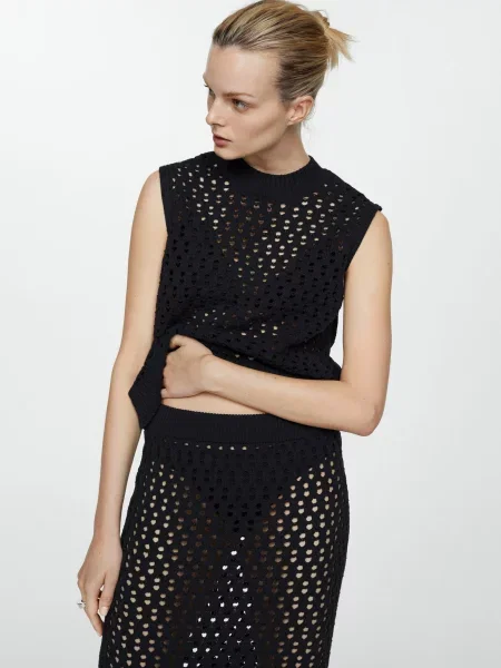 MANGO Жилет чорний