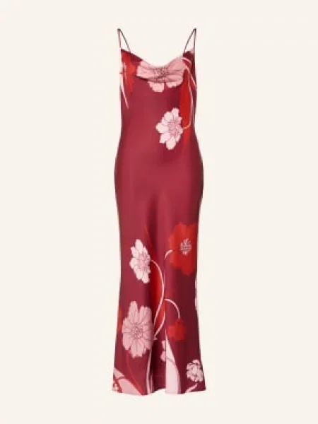 Ted Baker Saténové Šaty Indora fuchsiová / růžová červená