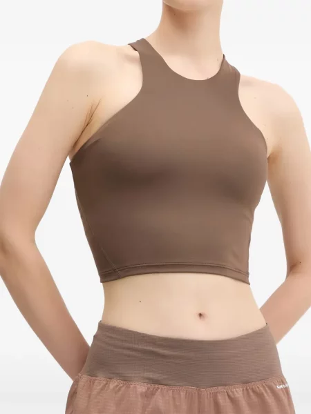 Sutien sport The North Face cu gât halter maro