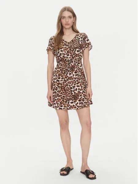 Vero Moda Každodenní šaty Easy Joy Hnědá černé