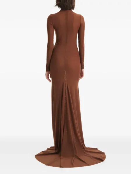 Rochie maxi 2310 Studio lungă de costum maro