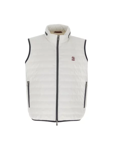 Kamizelka Brunello Cucinelli z autografem biała