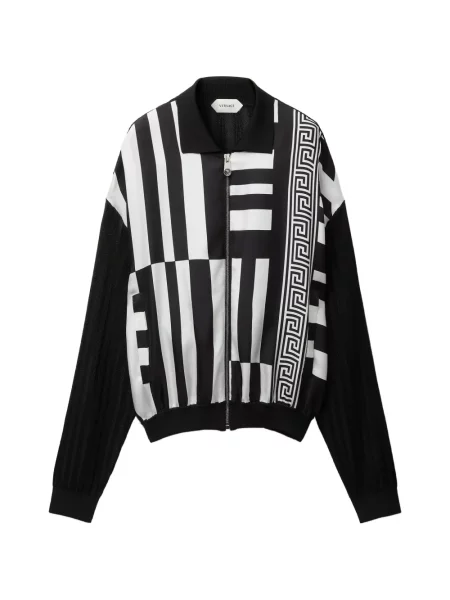 Cardigan Versace de mătase negru
