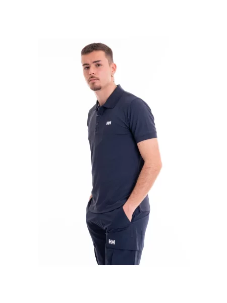 Granatowa koszulka polo z krótkim rękawem Helly Hansen Driftline S niebieska