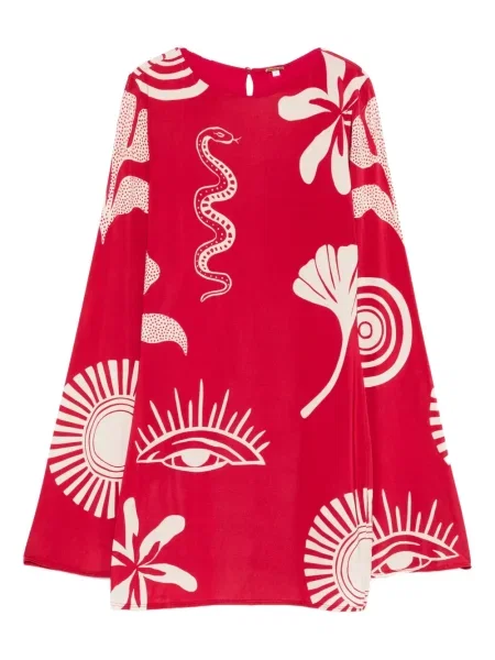 Rochie maxi Cala De La Cruz lungă de costum roșu