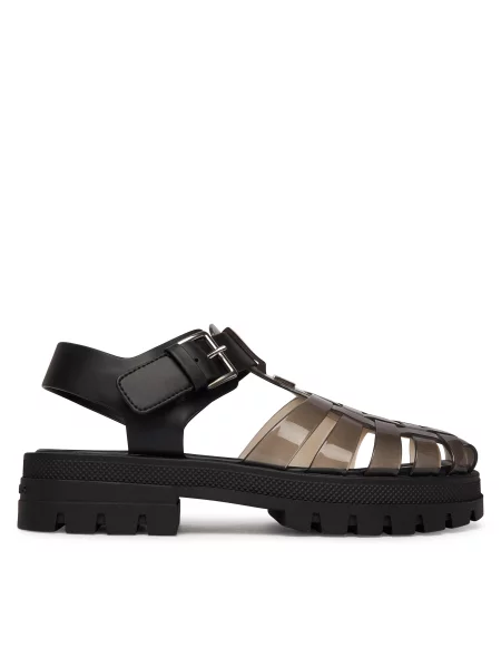 Sandali Tommy Jeans Jelly Chunky Cleat Fisherman črna