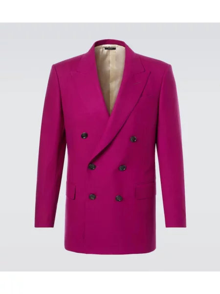 Costum Tom Ford de lână de costum roz