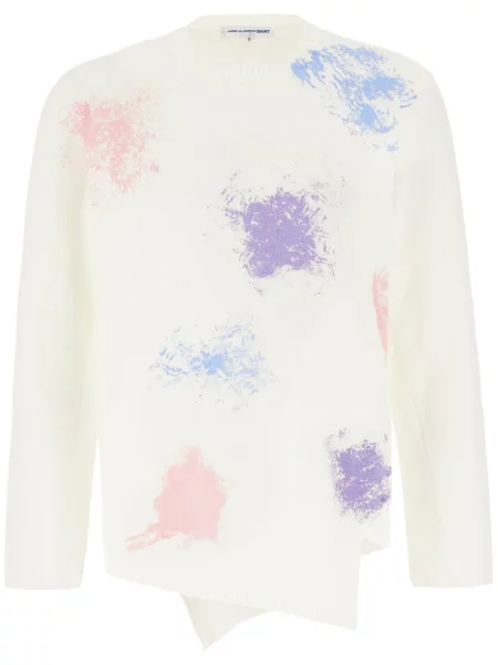 Pulover Comme Des Garçons Shirt alb
