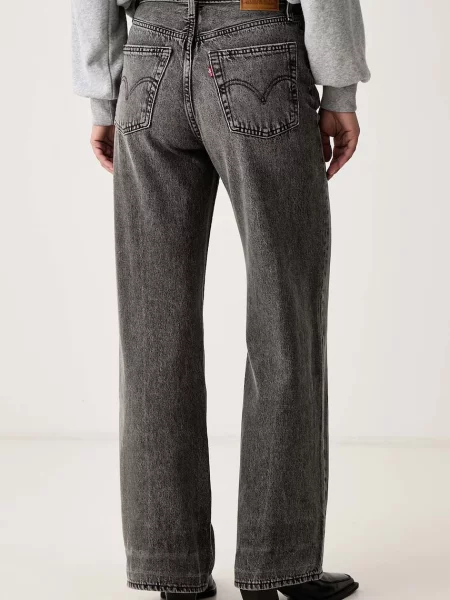 Levi's jeansy wide leg RIBCAGE WIDE LEG szare
