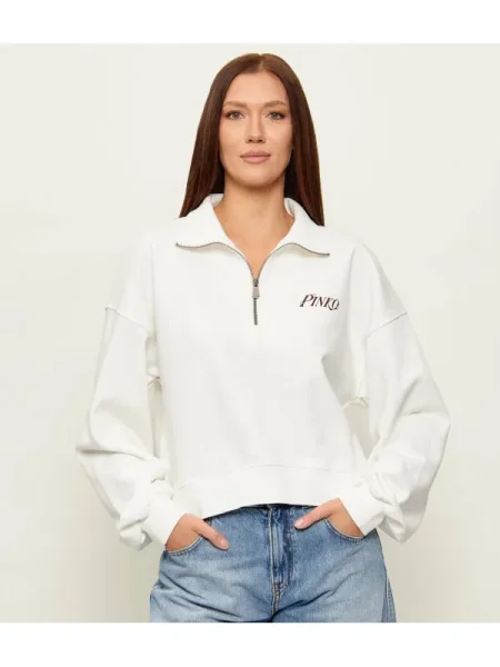 Pinko Hanorac NIGHT | Relaxed fit alb