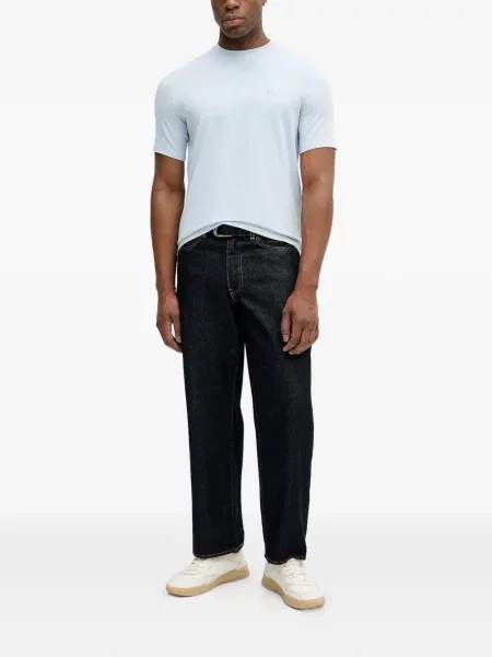 Tricou Karl Lagerfeld cu broderie albastru