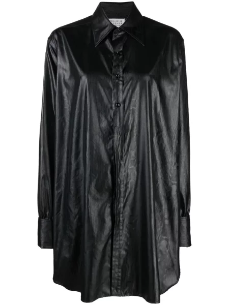 Cămașă Maison Margiela din piele negru