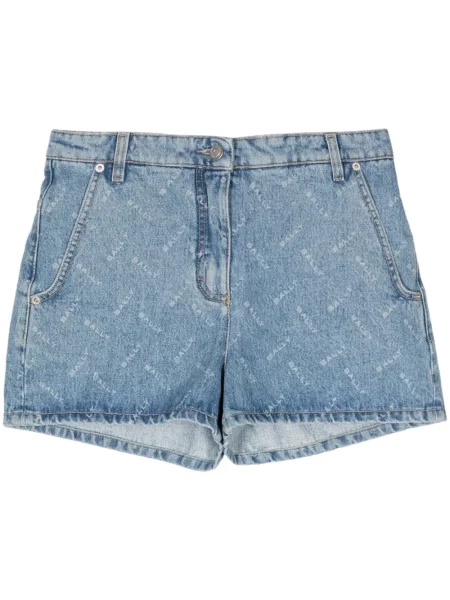 Pantaloni scurți din denim Bally cu autograf albastru