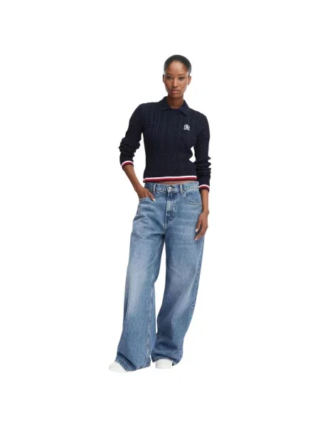Sveter Tommy Hilfiger modrá