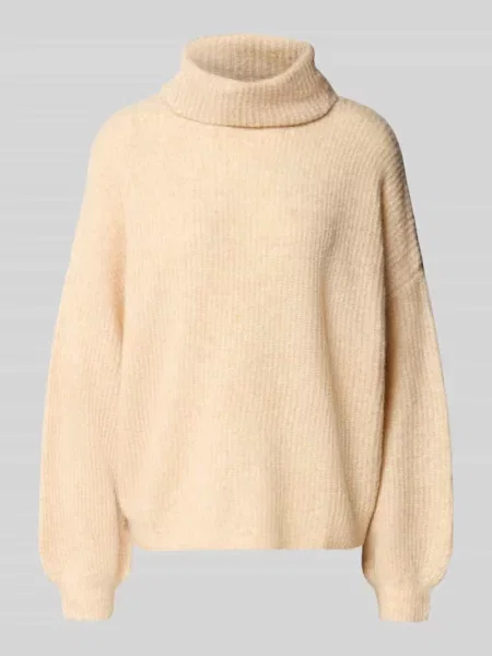 Sweter z dzianiny o kroju oversized z golfem model ‘Insa’ Guido Maria Kretschmer Woman beżowy
