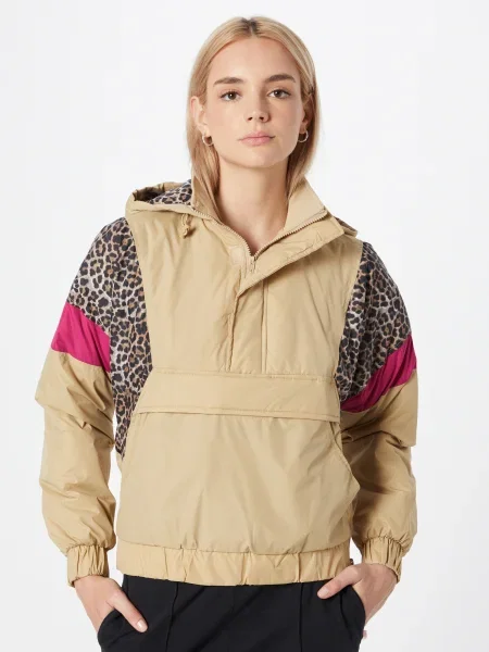 Urban Classics Demisezoninė striukė gelsvai pilka / ruda / rožinė juoda