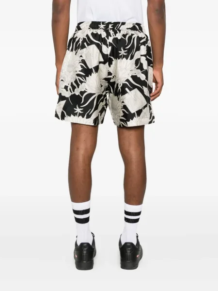 Pantaloni scurți Amiri cu model floral cu imagine negru