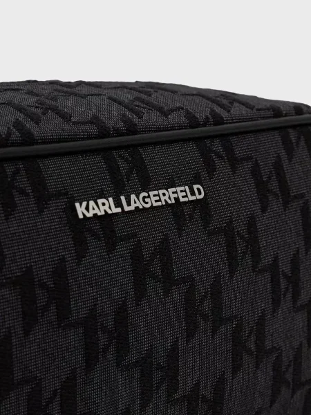 Косметичка Karl Lagerfeld с принтом серая