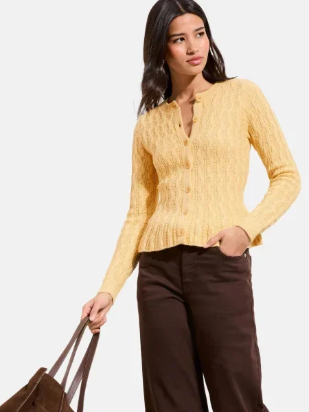 Friends Like These Geacă tricotată galben