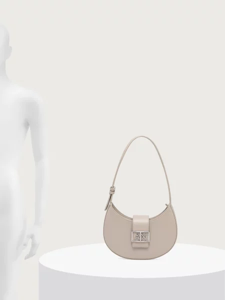 Кожаная сумка хобо Armani Exchange