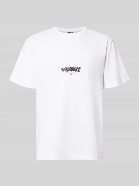 T-shirt o kroju relaxed fit z czystej bawełny z nadrukiem logo The North Face biała