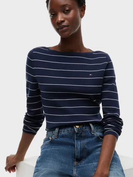 Лонгслив Tommy Hilfiger в полоску синий