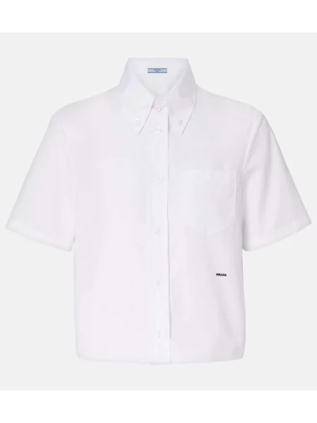 Cămașă Prada din poplin alb