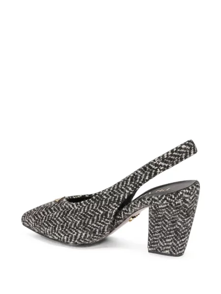 Pantofi cu toc Prada slingback negru