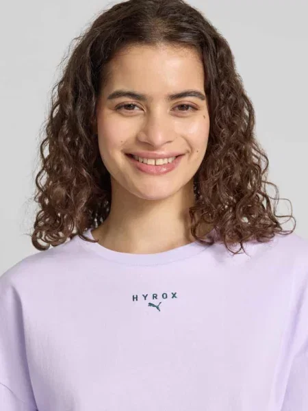 T-shirt o kroju relaxed fit z czystej bawełny Puma fioletowa