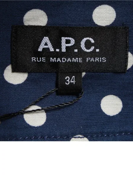 Fustă midi A.p.c. cu buline până la genunchi albastru