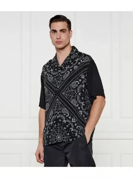 HUGO Cămașă Espino | Relaxed fit negru