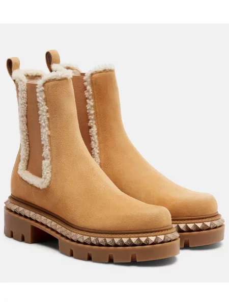 Chelsea gležnjarji Christian Louboutin bež