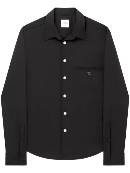 Cămașă Courreges din țesătură twill negru