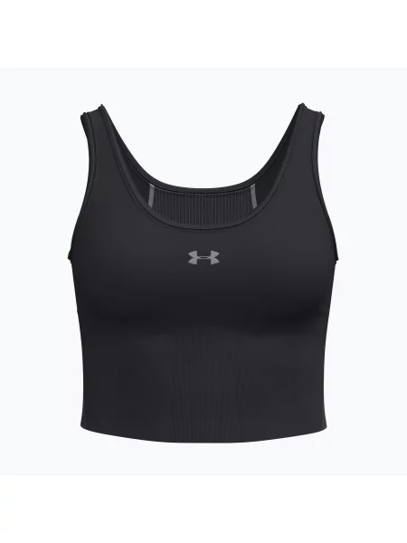 Tricou de antrenament pentru femei Under Armour Vanish Seamless Tank black/steel/steel negru