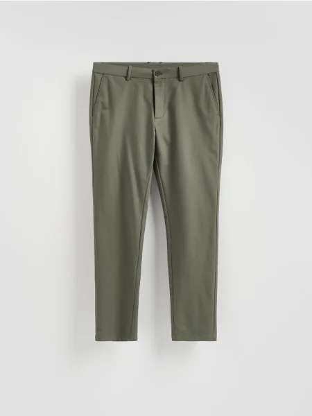 Reserved Pantaloni chino slim fit verde-prăfuit verde