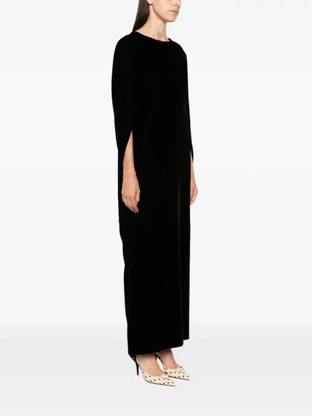 Rochie maxi Alberta Ferretti de catifea negru