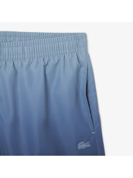 Lacoste Krótkie Kąpielówki Z Nadrukiem Ombré niebieskie