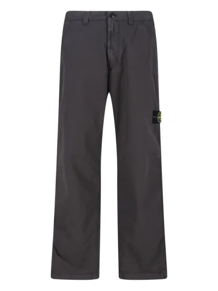 Pantaloni Stone Island cu strasuri gri