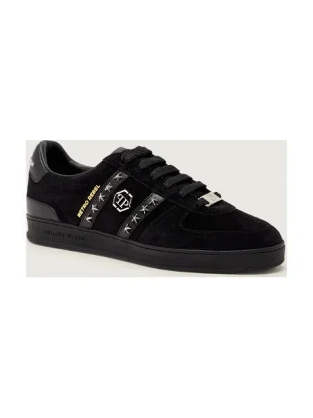 Philipp Plein velúr sportcipő Low-Top Retro Rebel fekete