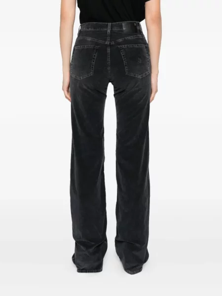 Blugi R13 de catifea cord negru