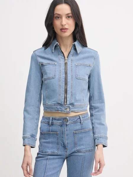 United Colors of Benetton kurtka jeansowa z niebieska
