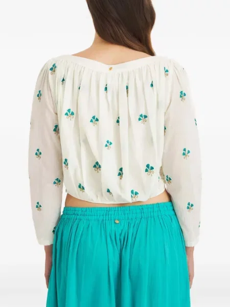 Decupat bluză Antik Batik cu broderie alb