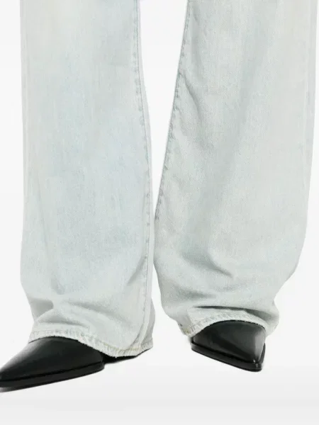 Blugi R13 plisate albastru