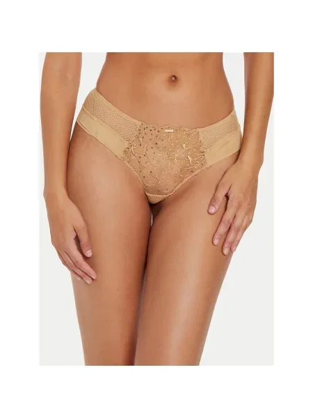 Chantelle Braziljske spodnje hlačke Fleurs Signature bež