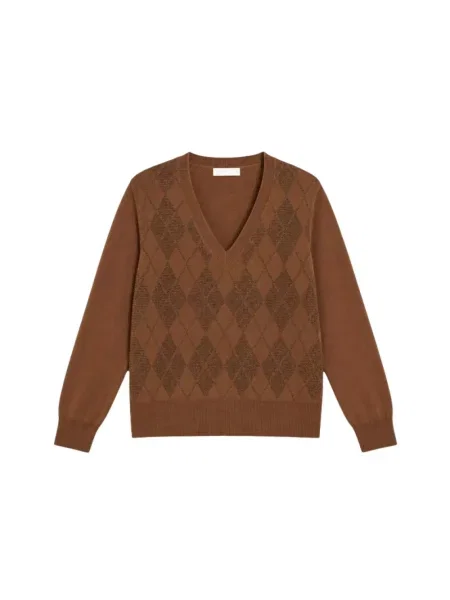 Sweter Max Mara brązowy